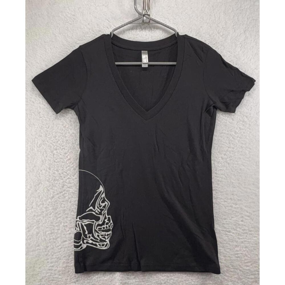 Crystal Head Vodka Womens V Neck Shirt NEW Medium Skull St Paddys Day Promo